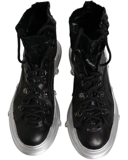 Dolce & Gabbana Black Lambskin Men Ankle Boot