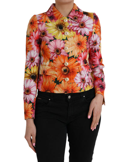Dolce & Gabbana Multicolor Daisy Print Floral Fantasy Jacket