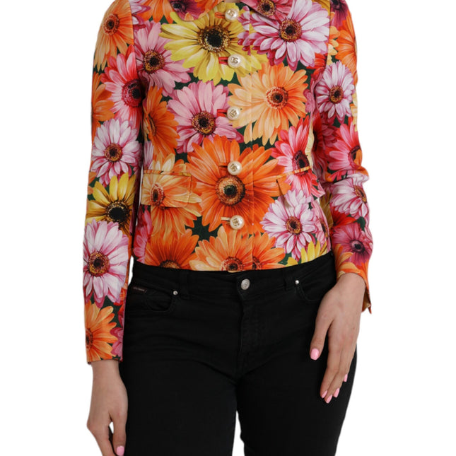 Dolce & Gabbana Multicolor Daisy Print Floral Fantasy Jacket