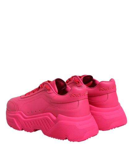 Dolce & Gabbana Pink Leather Daymaster Low Top Sneakers Shoes