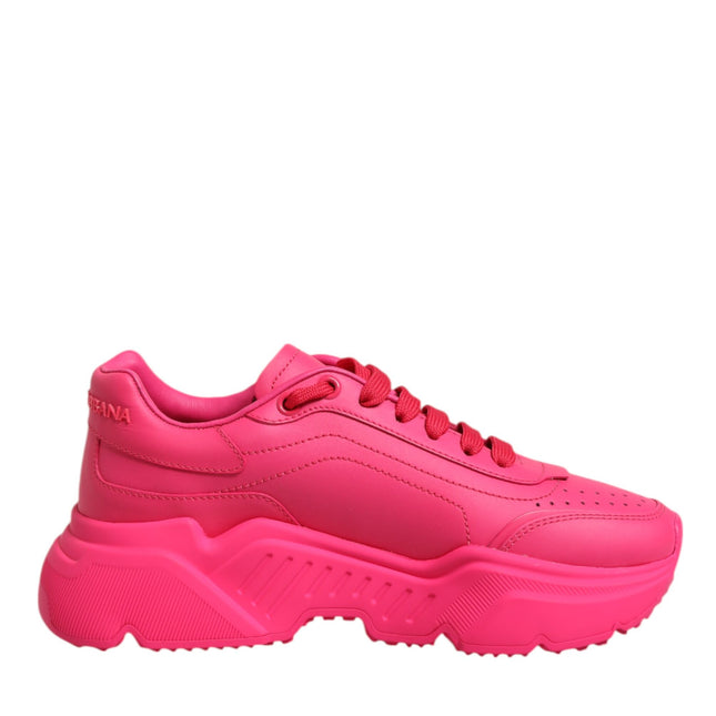 Dolce & Gabbana Pink Leather Daymaster Low Top Sneakers Shoes