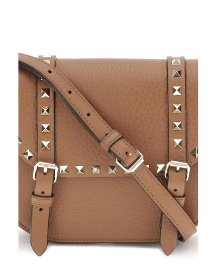 Valentino Garavani Beige Calf Leather Bos Taurus Shoulder Bag