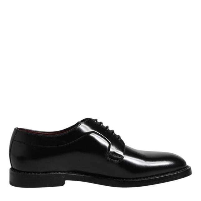 Dolce & Gabbana Black Calf Leather Lace Up Dress Shoes