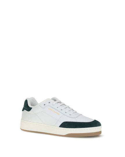 Saint Laurent White Calf Leather Bos Taurus Low Top Sneakers