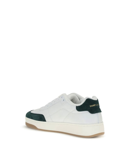 Saint Laurent White Calf Leather Bos Taurus Low Top Sneakers