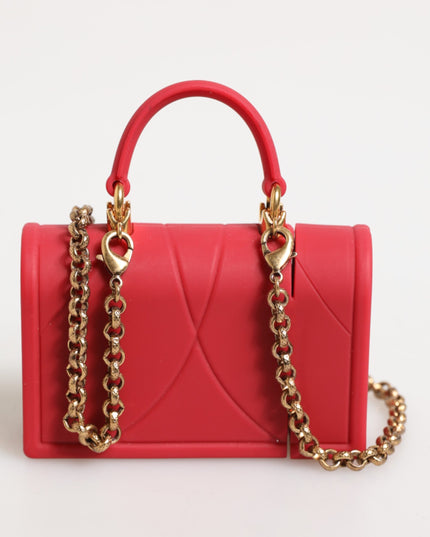 Dolce & Gabbana Red Silicone Devotion Heart Cover Bag Women Airpods Case