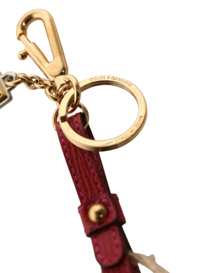 Dolce & Gabbana Red Yellow Mini Espadrille Style Charm Keychain Keyring