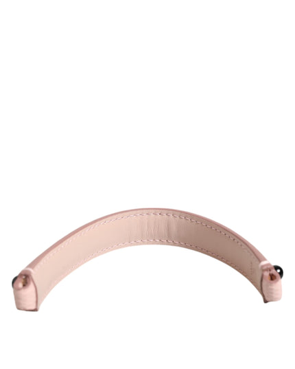 Dolce & Gabbana Light Pink Embellished Leather Bag Handle  Shoulder Strap