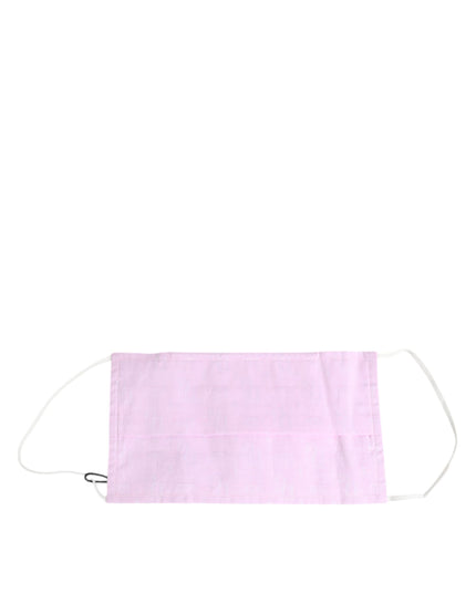 Dolce & Gabbana Pink Cotton Logo Elastic Ear Strap Face Mask