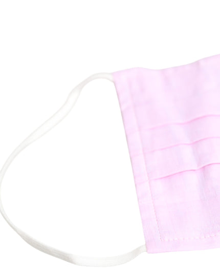 Dolce & Gabbana Pink Cotton Logo Elastic Ear Strap Face Mask