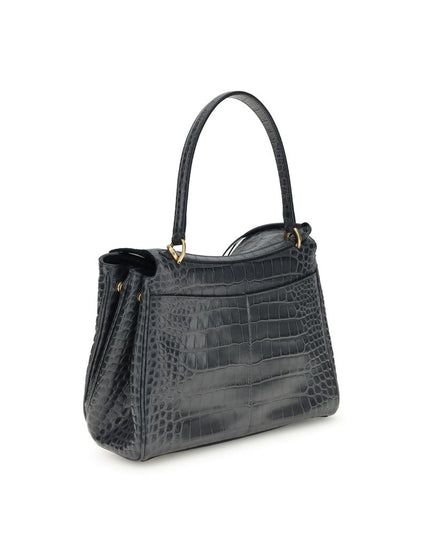 Balenciaga Black Calf Leather Bos Taurus Shoulder Bag