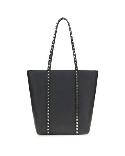 Valentino Garavani Black Calf Leather Bos Taurus Shoulder Bag