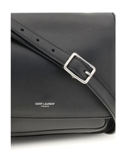 Saint Laurent Black Calf Leather Bos Taurus Shoulder Bag