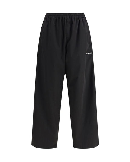Balenciaga Black Polyester Casual Pants