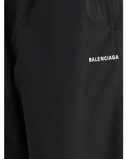 Balenciaga Black Polyester Casual Pants