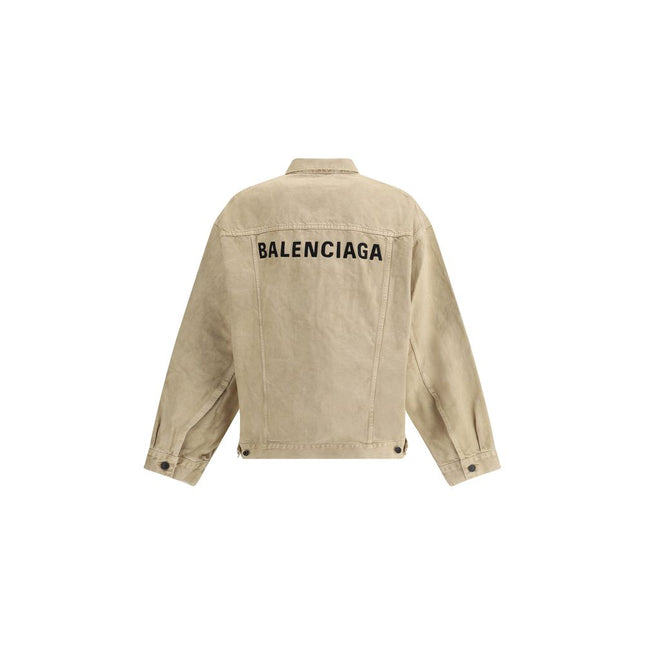 Balenciaga Beige Cotton Denim Jacket