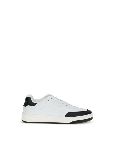 Saint Laurent White Calf Leather Bos Taurus Low Top Sneakers
