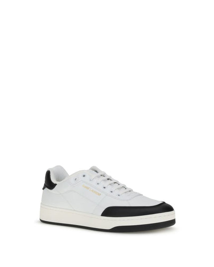 Saint Laurent White Calf Leather Bos Taurus Low Top Sneakers