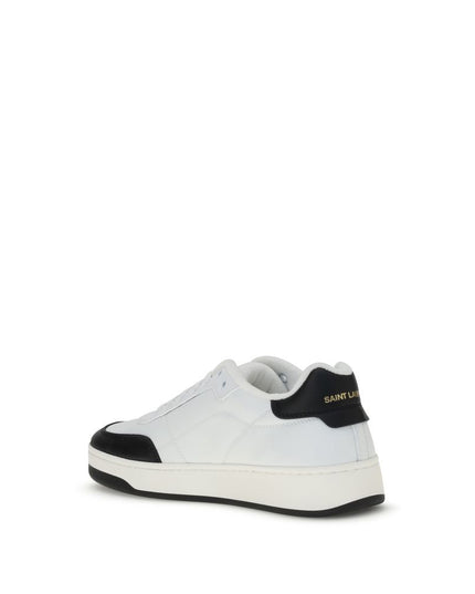 Saint Laurent White Calf Leather Bos Taurus Low Top Sneakers