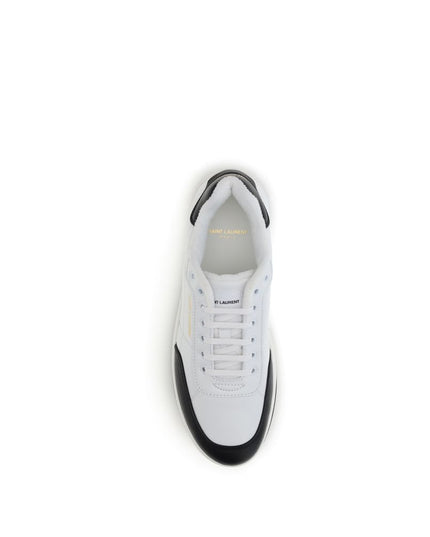 Saint Laurent White Calf Leather Bos Taurus Low Top Sneakers