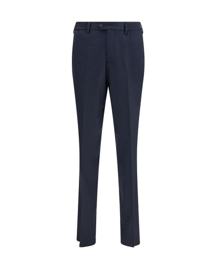 Lardini Blue Fleece Wool Chino Pants