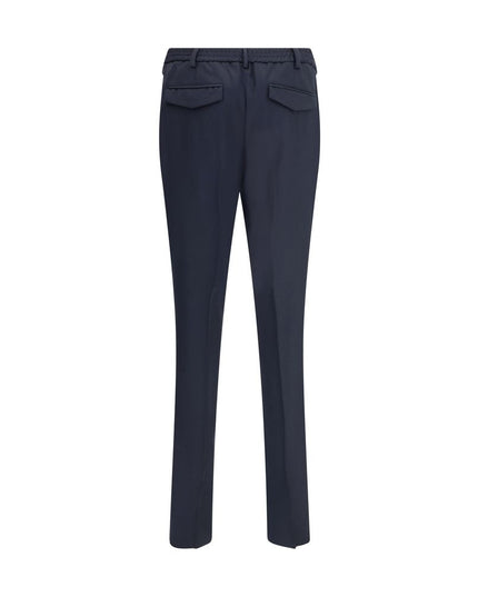 Lardini Blue Fleece Wool Chino Pants