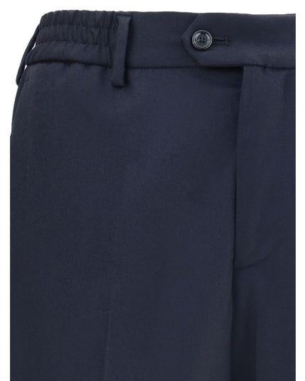 Lardini Blue Fleece Wool Chino Pants