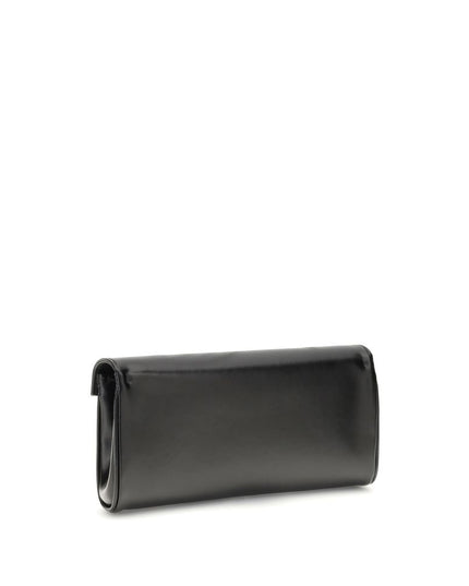 Giuseppe Zanotti Black Leather Clutch Bag
