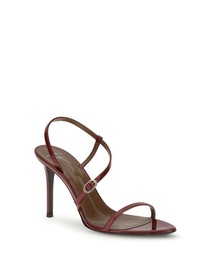 Giuseppe Zanotti Red Leather Stiletto Heel Sandals
