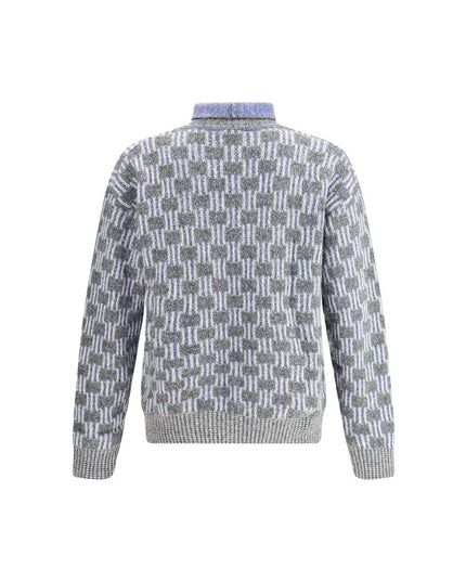 Giorgio Armani Light Blue Cotton Turtleneck