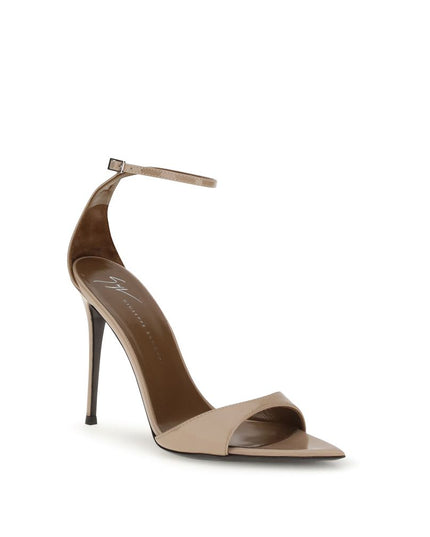 Giuseppe Zanotti Beige Leather Stiletto Heel Sandals