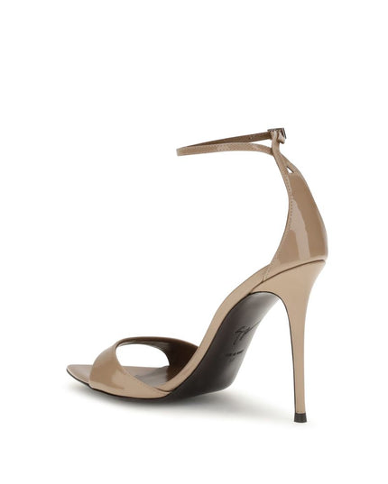 Giuseppe Zanotti Beige Leather Stiletto Heel Sandals