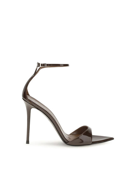 Giuseppe Zanotti Black Leather Stiletto Heel Sandals