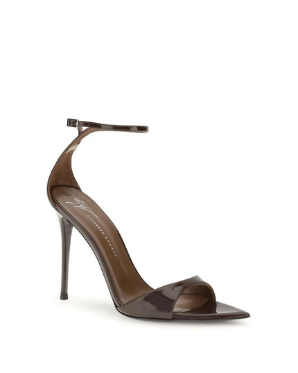 Giuseppe Zanotti Black Leather Stiletto Heel Sandals