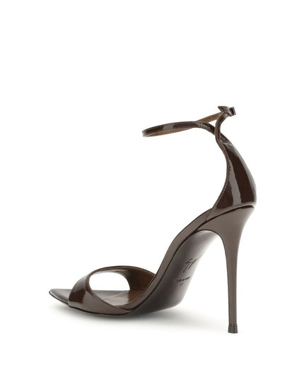 Giuseppe Zanotti Black Leather Stiletto Heel Sandals