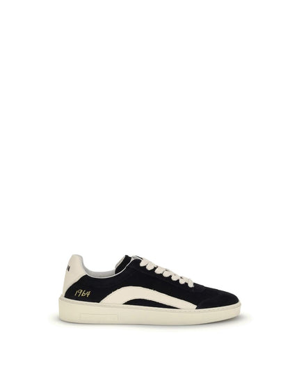 Dsquared² Black Calf Leather Bos Taurus Low Top Sneakers