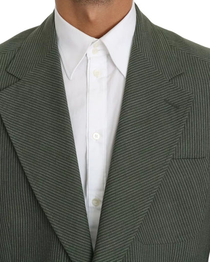 Romeo Gigli Green Linen Blazer One Piece Single Breasted Jacket