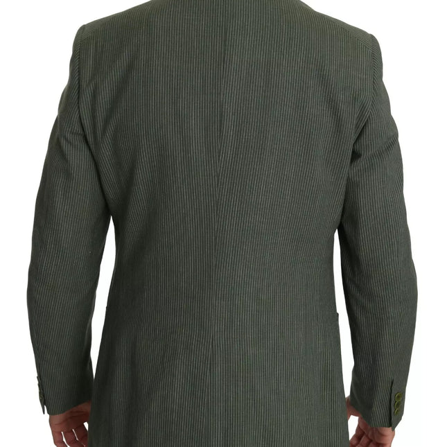 Romeo Gigli Green Linen Blazer One Piece Single Breasted Jacket