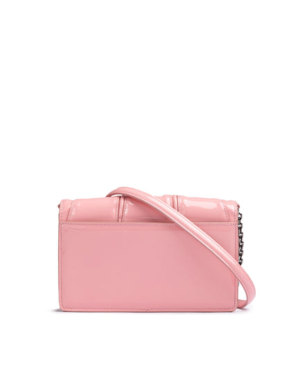 Ferrari Pink GT patent leather bag with chain