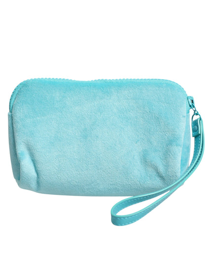 Dolce & Gabbana Light Blue Solid Logo Clutch Sunglasses Holder Pouch Bag