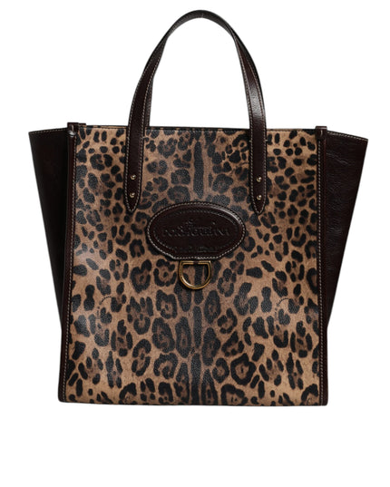 Dolce & Gabbana Multicolor Leopard Shopping Tote Shoulder WomenBorse Bag
