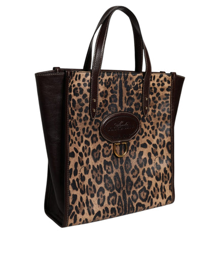 Dolce & Gabbana Multicolor Leopard Shopping Tote Shoulder WomenBorse Bag