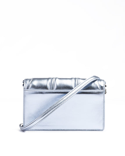Ferrari Metal light blue GT patent leather bag with chain