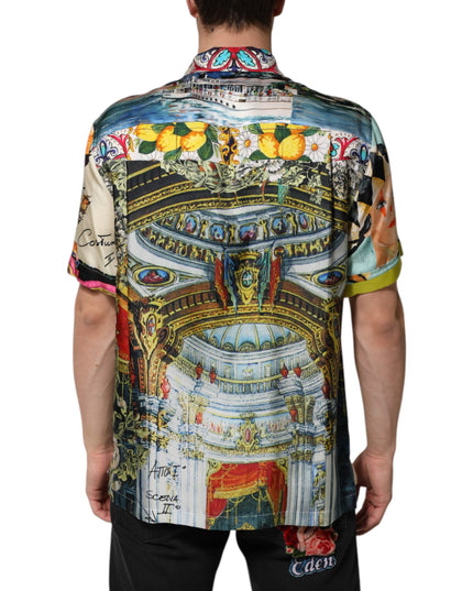 Dolce & Gabbana Multicolor Printed Button Down Casual Shirt
