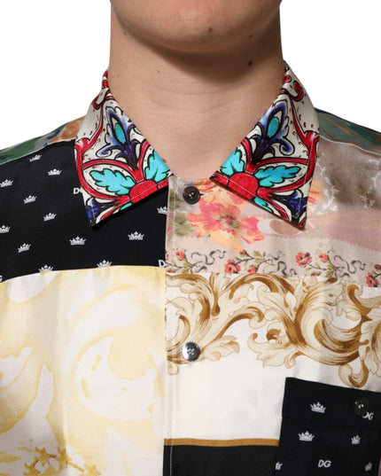 Dolce & Gabbana Multicolor Printed Button Down Casual Shirt