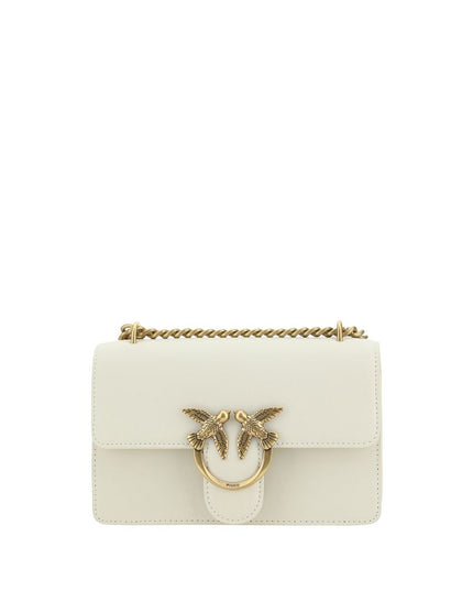 PINKO Beige Calf Leather Bos Taurus Shoulder Bag