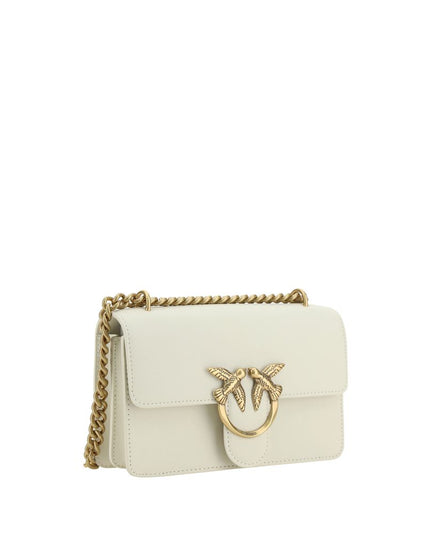 PINKO Beige Calf Leather Bos Taurus Shoulder Bag