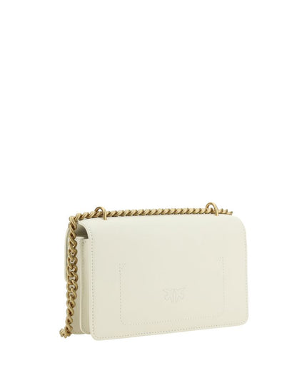 PINKO Beige Calf Leather Bos Taurus Shoulder Bag