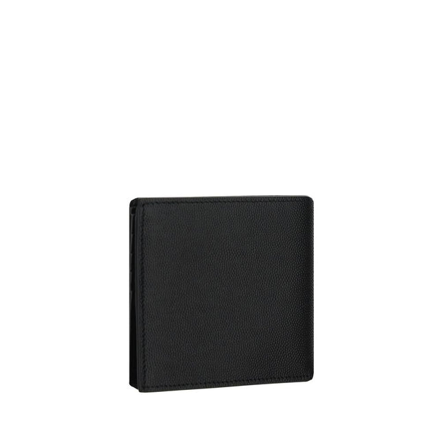 Saint Laurent Black Calf Leather Bos Taurus Wallet
