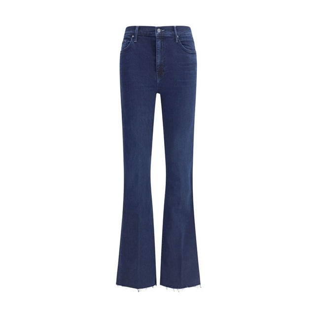 Mother Denim Blue Cotton Cropped Jeans
